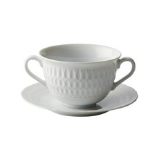 CASA MUUTTI Kkeumillo Sofia 標準雙耳湯杯組, 白色, 1套