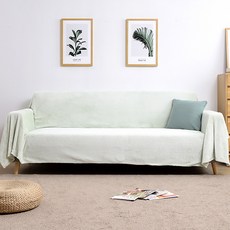 I Love Home 鬆餅格紋素色沙發套, 翡翠綠