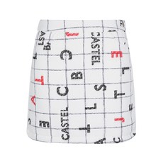 CASTELBAJAC 女款高爾夫LOGO粗花呢裙 BGAWCU707