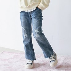 jkids 女童寬版彈性靴型牛仔褲 J7599