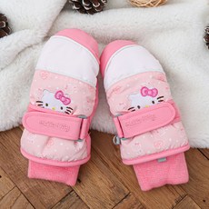 三麗鷗Hello Kitty兒童Oji防寒手套幼兒滑雪手套女童羽絨手套嬰兒防水手套 好物禮物 滑雪場滑雪場