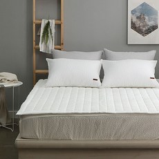 ATO&ALO 素色絎縫床墊, 白色