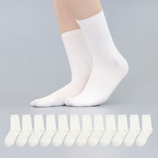 新芽掃 女款日常素色中筒襪 12雙組