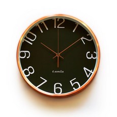 루미아 감각적인 인테리어 무소음 벽시계 RO101, 에리얼 웜그레이