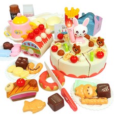 Playmax 唱歌兔子生日蛋糕 83 件套, 混合顏色