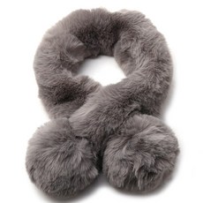 Mushu 兒童雙毛球環圍脖