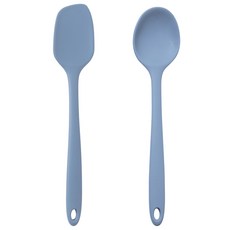 Kitchen Factory 高級矽膠嬰兒副食品烹飪工具2件組, 深藍色, 1套