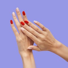 힙칙 네일드 잇 세미 큐어 젤 네일 스트립, 콘페티 테라조, 1개