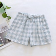 Juniday 紗棉簡約學生方格睡短褲
