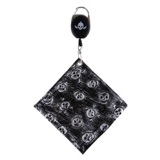 kaxiyagolf 骷髏版捲線鋼絲方形高爾夫球巾, 黑色