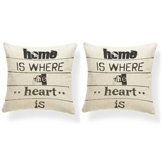 사랑에 관한 단어 홈 거실 패브릭 인테리어 쇼파 쿠션 커버 2p