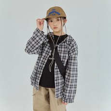 SM2 女童復古格紋襯衫