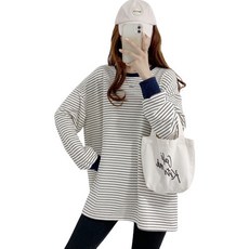 Leon 孕婦條紋長袖上衣 JJ942