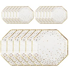 JOYPARTY 派對盤子閃爍星星金色 23 厘米, 3個, 6件