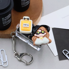 비단길 러비걸 클리커 키보드 2구 키캡 키링