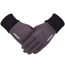 마켓A 스포츠 터치 스크린 라이딩 스웨이드 글러브, 그레이, 1개