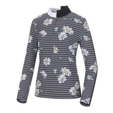 Volvik 富維克 女士高爾夫花卉圖案長袖 T 恤 VLTSM201BK