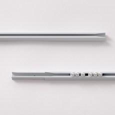 低噪音高強度鋁製窗簾軌道, 白色
