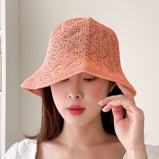 딥톡 펀칭 니트 여름 라피아 벙거지 DTCP068