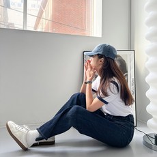 린다샵 여성용 인포레 세미와이드 스티치 청바지 cppt11204k2b