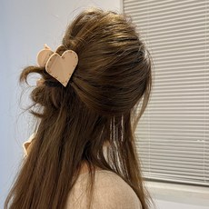 디멜디 하트 심볼 머리집게핀 반머리 고정 헤어핀