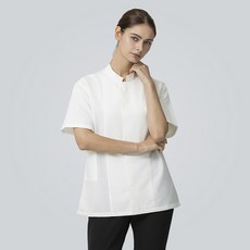 SEKYOUNG 男女通用短袖單釦優質廚師服