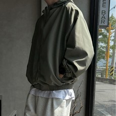 머시따 남녀공용 오버핏 후드 고프코어 바람막이