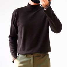 lxt 男士保暖刷毛半高領針織T恤