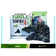 탑 올디아망 거북이 일체형 어항 세트 VTK-60, 혼합색상, 1개