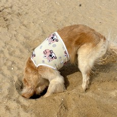 Barkdog 狗狗機能性角色短版涼感背心, 小熊貓黃色, 1個