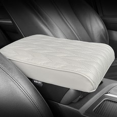 FOUR SEASON 記憶泡棉汽車中央扶手箱靠墊, 沙灰色, 1個