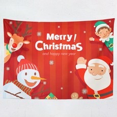 Arty Home 聖誕快樂法蘭絨掛布, TYPE02, 1個