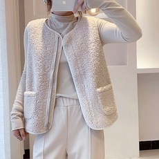 女款素色拉鍊背心外套