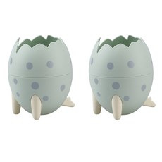 아티고 비비드 깨진 공룡알 스타일 펜꽂이, 그린, 2개