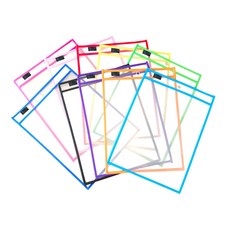 書寫可擦式防水PVC透明文件夾 05 B 10張入, 1套, 混合顏色