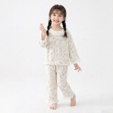 JOYMULTI Le Eve 花朵長袖睡衣上下套裝
