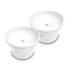 HEALING TIME BTOB 寵物半圓形飯碗 2件組, 藍色, 紫色, 1套