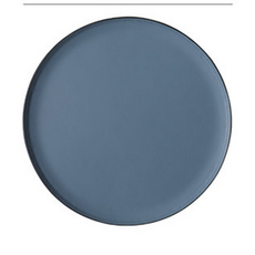 柔和色彩圓形托盤, 藍色