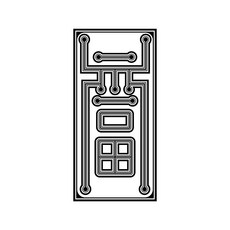 HTP 傳統圖案磁磚 K0885 9403, 福字紋珊瑚髮簪裝飾