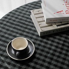 Ash Check 20支先染雙層紗棉格紋布料, 1264 灰色