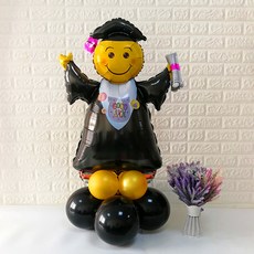 와우파티코리아 졸업 풍선기둥 세트, 학사모 축하벌룬, 4세트