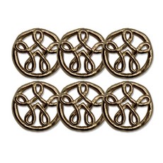 코트 가디건 단추 오리올 15mm, 골드, 6개