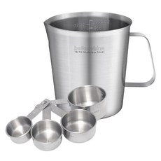 bella cuisine 1L量杯 + 4件式量杯組, 1套, 單一顏色