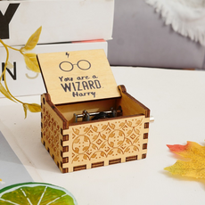 크블랑스 고급 수동 인테리어 선물용 오르골 3p, 우드그레인 4 해리 포터