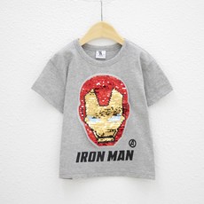 Worldlook 漫威孩童鋼鐵人亮片短袖上衣
