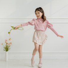 女童花卉裙褲