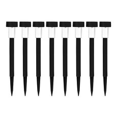 ZIO-BIZ 迷你太陽能庭園燈 8入, 黑色