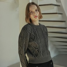 yuppe 女款BELL麻花針織衫
