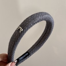 디멜디 리본 큐빅 데일리 펄 헤어밴드 슬림핏