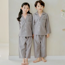 兒童Revmine日常長袖格紋學生上下套裝